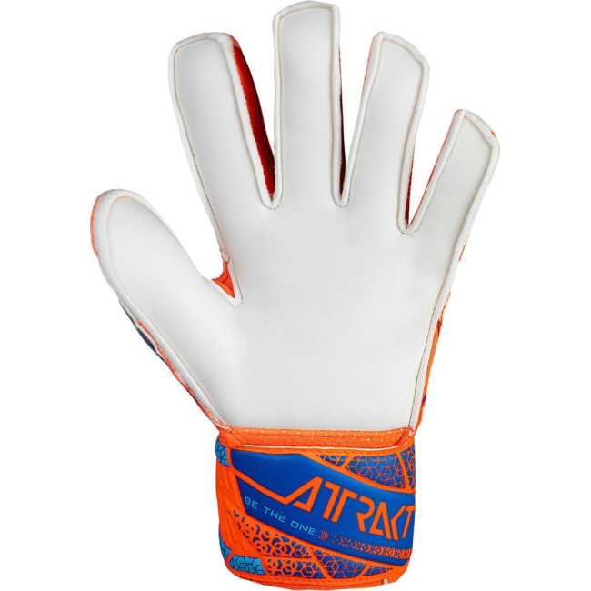 Перчатки вратарские Reusch Attrakt Solid Finger Support Junior 5472510 2290 г.8, сине-оранжевые