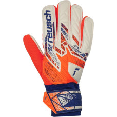 Перчатки вратарские Reusch Attrakt Starter Solid 5570513 2500 г.9, бело-оранжевые