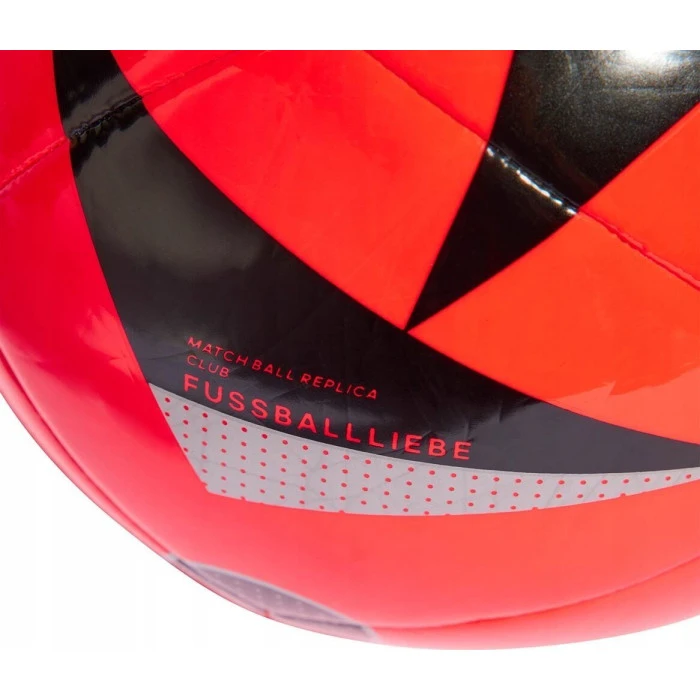 М'яч футбольний Adidas Euro24 Club Fussballliebe IN9375 розмір 3, червоно-чорний