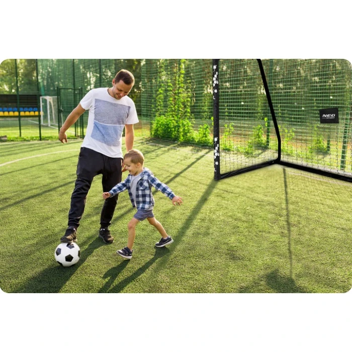 Ворота футбольные Neo-Sport Hexagon NS-472 300 х 200 х 120 см, черные