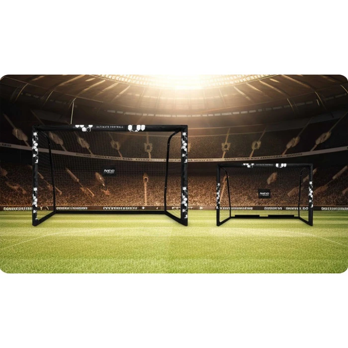 Ворота футбольные Neo-Sport Hexagon NS-472 300 х 200 х 120 см, черные