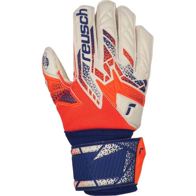 Перчатки вратарские Reusch Attrakt Silver Junior 5572214 2500 г.5, оранжево-синие