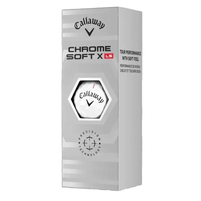 М'ячі для гольфу Callaway Chrome Soft X LS 3 шт, білі