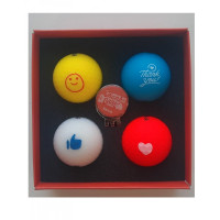 Мячи для гольфа Volvik Thank You 4 шт, разноцветные