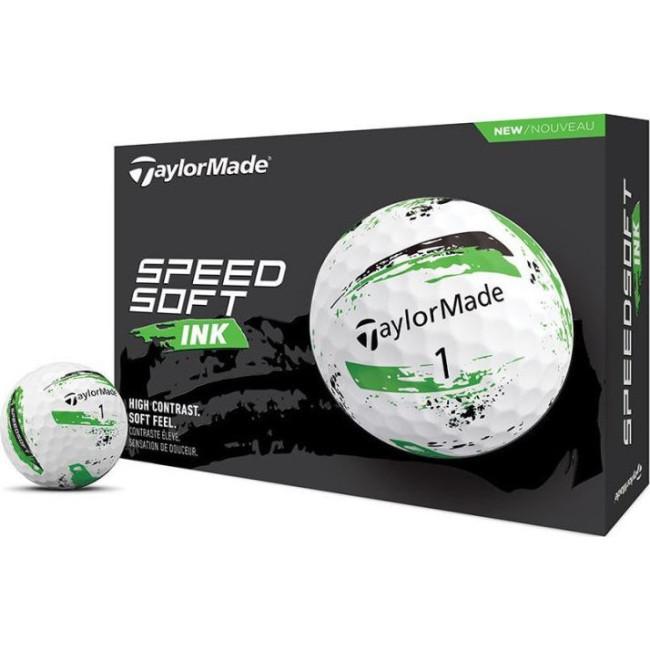 Мячи для гольфа Taylor Made SpeedSoft 12 шт, бело-зеленый