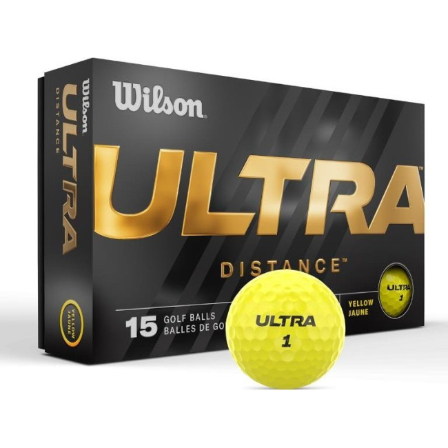 Мячи для гольфа Wilson ULTRA Distance 15 шт, желтые