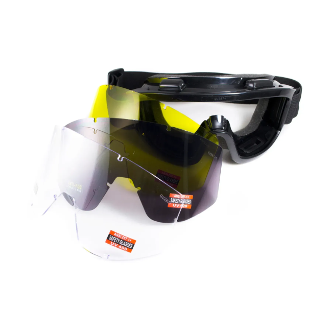 Окуляри лижні Global Vision Wind-Shield 3 lens KIT Anti-Fog, змінні лінзи 3 шт.