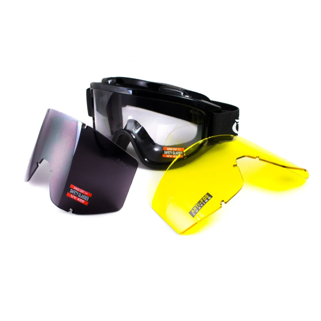 Окуляри лижні Global Vision Wind-Shield 3 lens KIT Anti-Fog, змінні лінзи 3 шт.