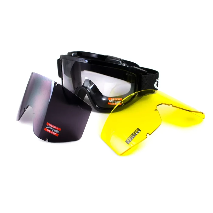 Очки лыжные Global Vision Wind-Shield 3 lens KIT Anti-Fog, сменные линзы 3 шт.