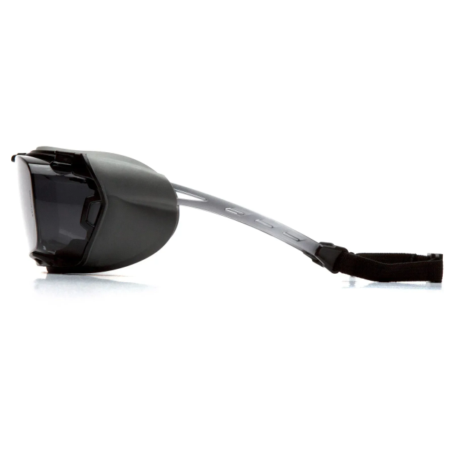 Окуляри захисні з ущільнювачем Pyramex Cappture-Plus Super Anti-Fog H2MAX, сірі