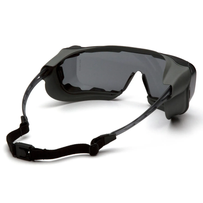 Окуляри захисні з ущільнювачем Pyramex Cappture-Plus Super Anti-Fog H2MAX, сірі