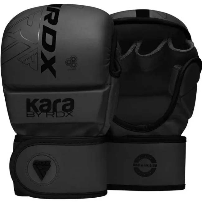 Перчатки греплинговые для ММА RDX F6 KARA Matte Plus размер S/M, черные
