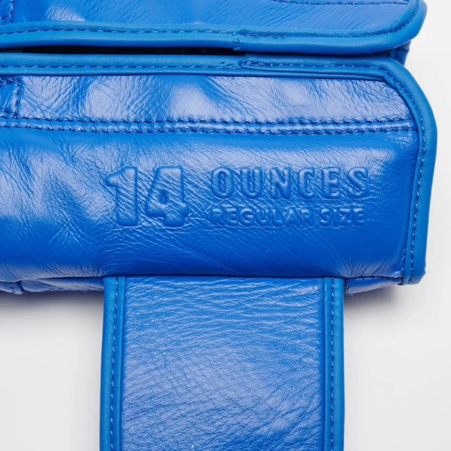 Перчатки боксерские с бинтами Leone GN111 THE GREATEST размер 10 унций, синие