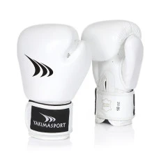 Рукавички боксерські шкіряні Yakimasport CRAB розмір 10 унцій, білі