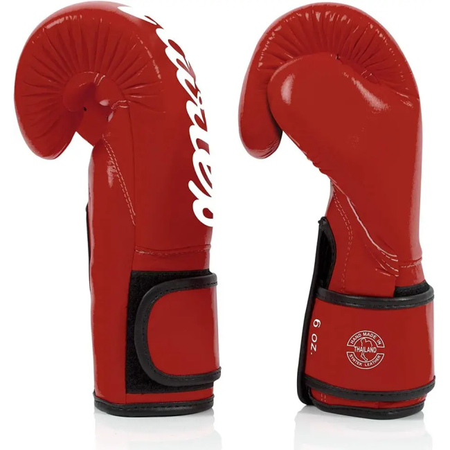 Перчатки боксерские с бинтами Fairtex BGV14 10 унций, красные