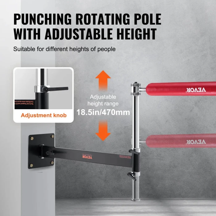 Настенный боксерский гриф VEVOR, черно-красный