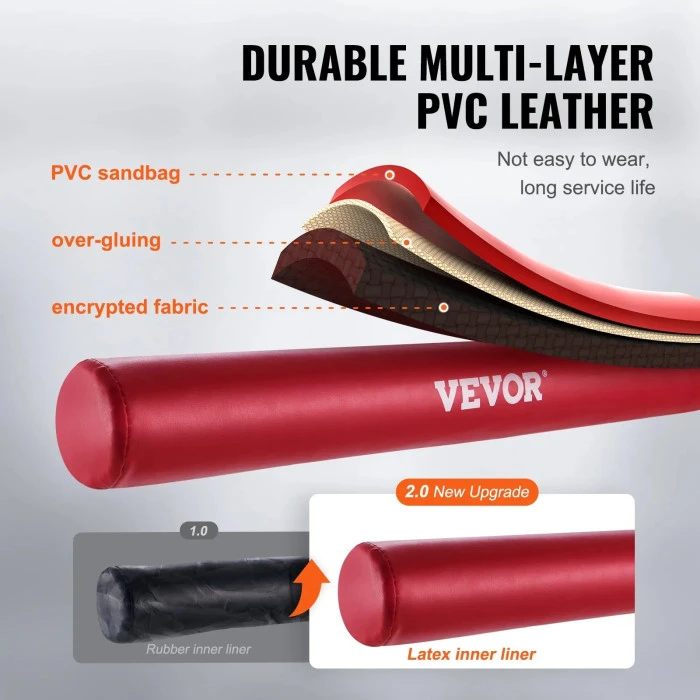 Настенный боксерский гриф VEVOR, черно-красный