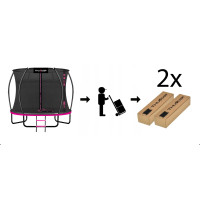 Батут THUNDER INSIDE ULTRA с внутренней сеткой 8 футов 244 см черно-розовый