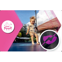 Батут THUNDER INSIDE ULTRA с внутренней сеткой 8 футов 244 см черно-розовый