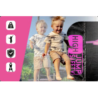 Батут THUNDER INSIDE ULTRA с внутренней сеткой 8 футов 244 см черно-розовый