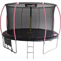 Батут Lean Sport 8341 с внутренней сеткой 12 футов 366 см черно-розовый