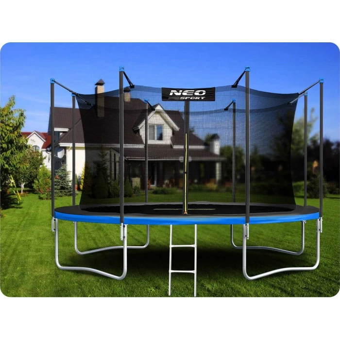 Батут Neo-Sport с внутренней сеткой 13 футов 404 см черно-синий