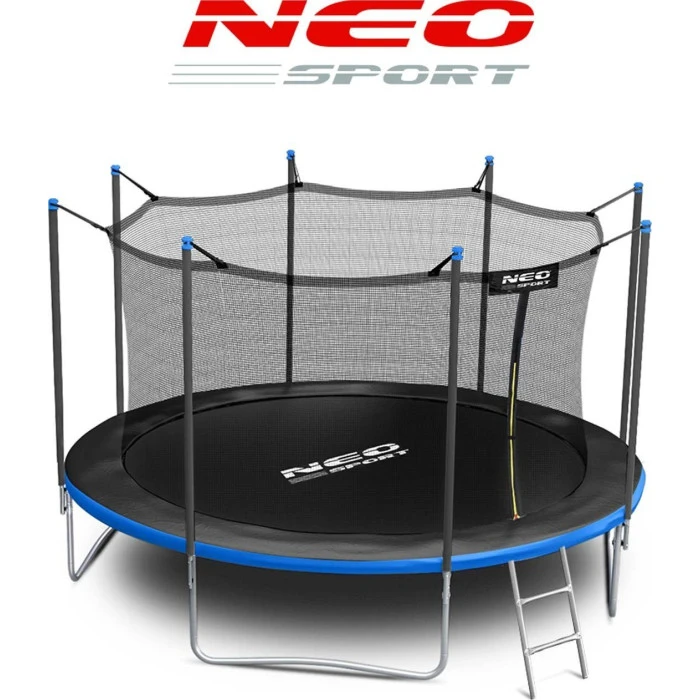 Батут Neo-Sport с внутренней сеткой 13 футов 404 см черно-синий