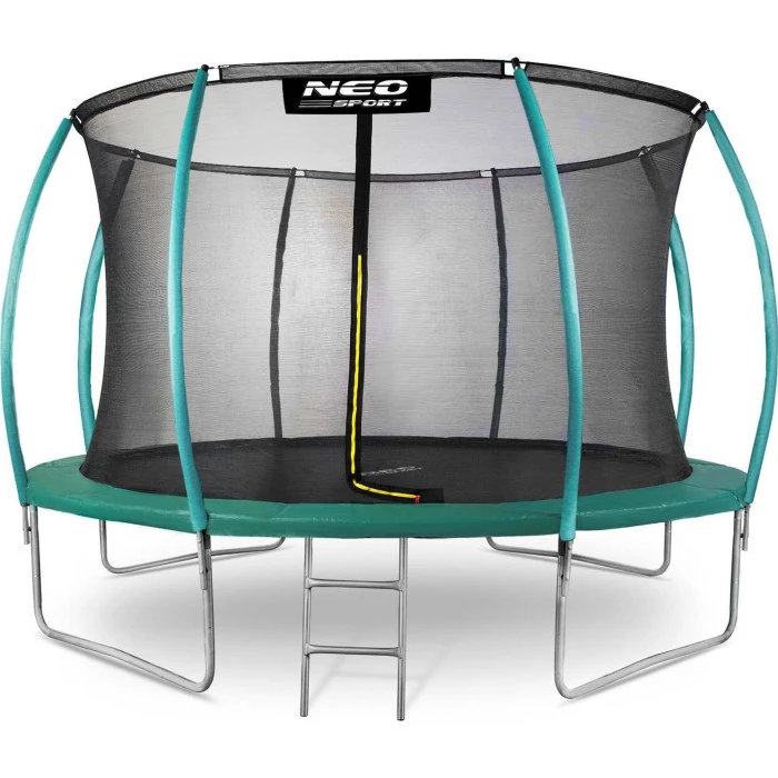 Батут Neo-Sport с внутренней сеткой 12,5 фута 374 см зеленый