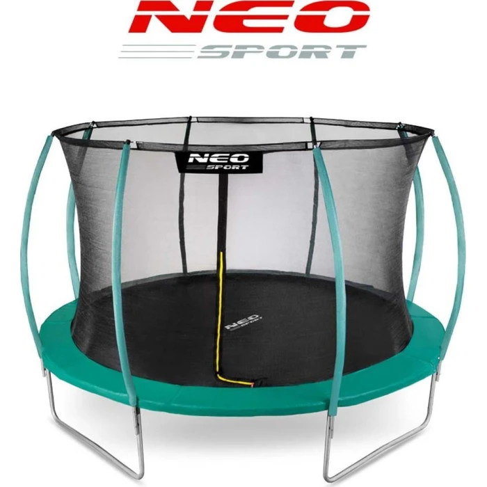 Батут Neo-Sport с внутренней сеткой 12,5 фута 374 см зеленый