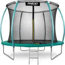 Батут Neo-Sport з внутрішньою сіткою 10 футів 312 см зелений