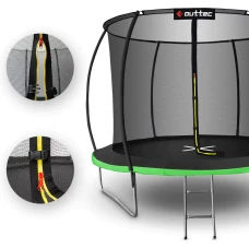 Батут OUTTEC Pumpkin с внутренней сеткой 12 футов 374 см черно-зеленый