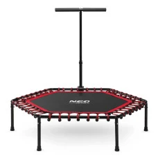 Батут для фітнесу Neo-Sport 1104 з поручнем 4 фути 127 см чорно-червоний