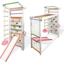 Дитячий ігровий майданчик Babygame Plus, біло-рожевий