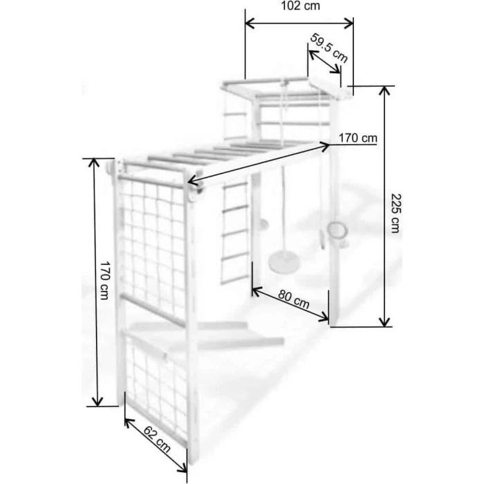Детская игровая площадка Babygame Plus, бело-розовая