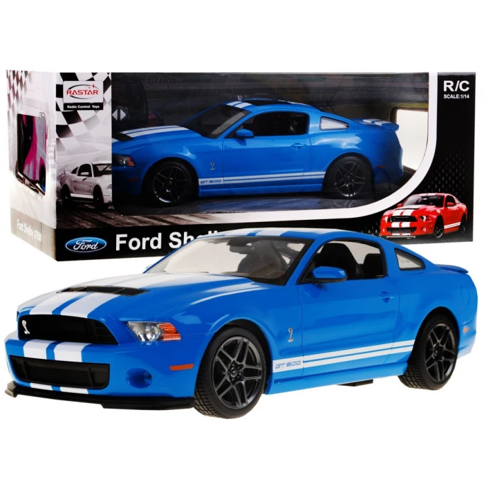 Авто на дистанционном управлении+пульт Ford Shelby Mustang GT500 blue RASTAR модель 1:14