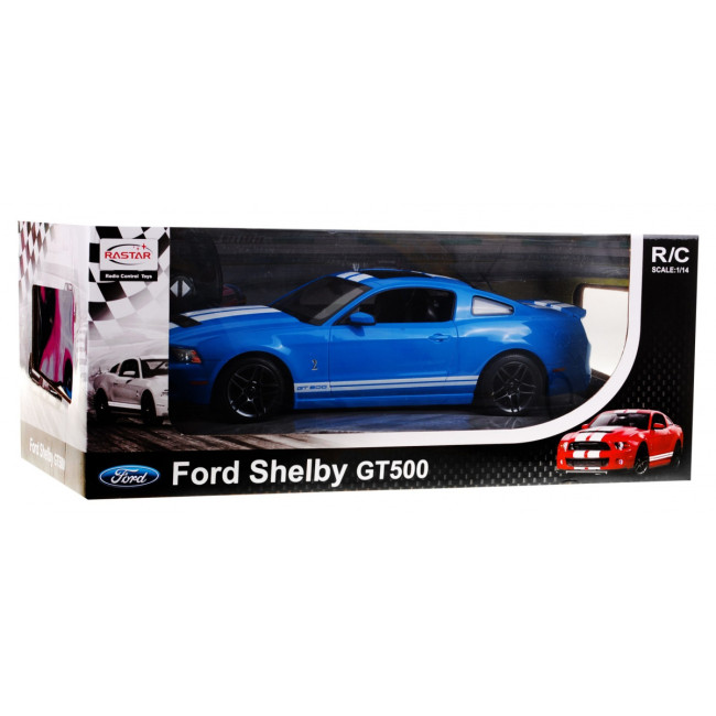 Авто на дистанционном управлении+пульт Ford Shelby Mustang GT500 blue RASTAR модель 1:14