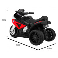 Аккумуляторный мотоцикл BMW S1000 RR Mini детский Красный + 3 колеса + Звук + LED
