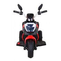 Дитячий акумуляторний мотоцикл Fast Tourist, Червоний + Аудіо + Фари + Екошкіра
