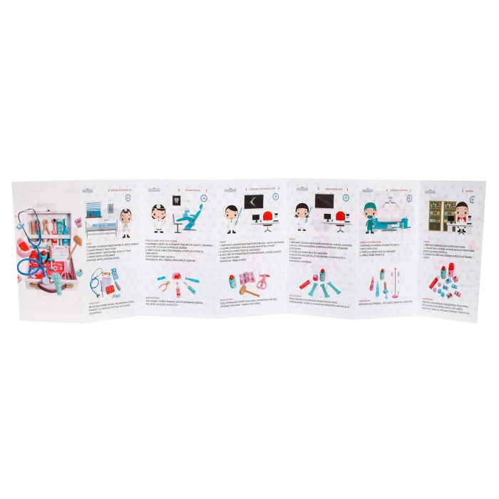 Деревянный набор Доктор для детей 3+ Аксессуары 30 шт. Развивающие книги + наклейки "Храбрый пациент".