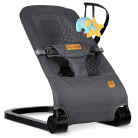 Кресло-качели для младенцев Nukido с игрушками, серое