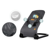 Кресло-качели для младенцев Nukido с игрушками, серое