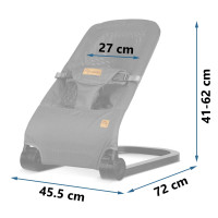 Кресло-качели для младенцев Nukido с игрушками, серое