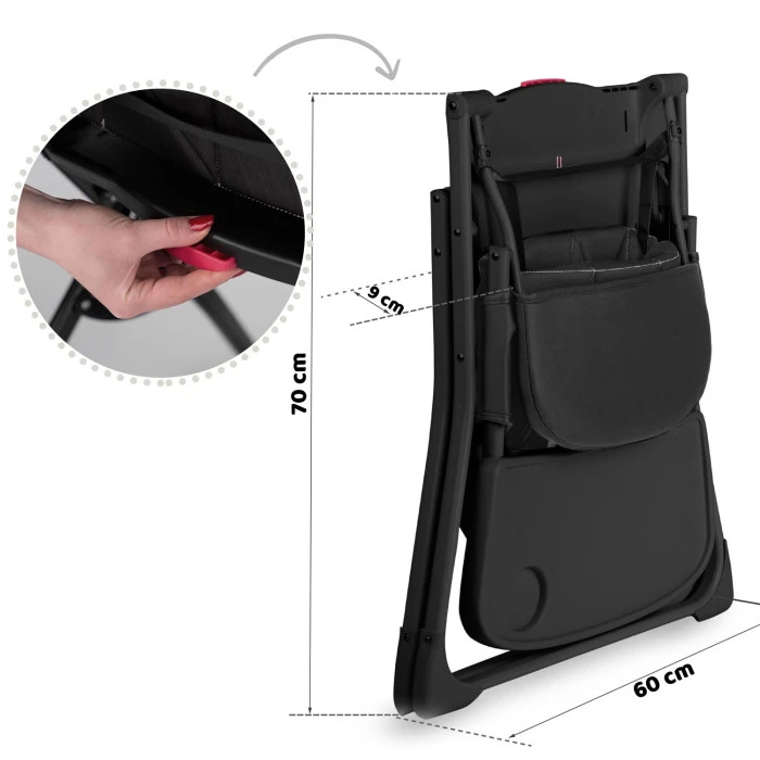 Стульчик для кормления Ricokids Nuco черный