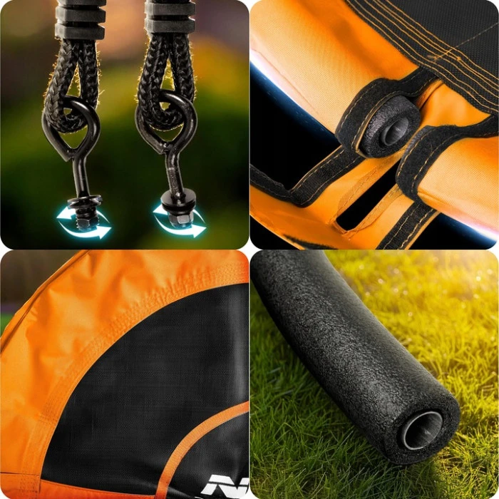 Гойдалка-гніздо Neo-Sport Swingo 100 см, чорно-помаранчева