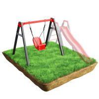 Качели K-SPORT KSOZ023 SUPER FUN - серо-красная