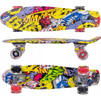 Скейтборд Enero Пластиковый скейтборд 22 дюйма граффити