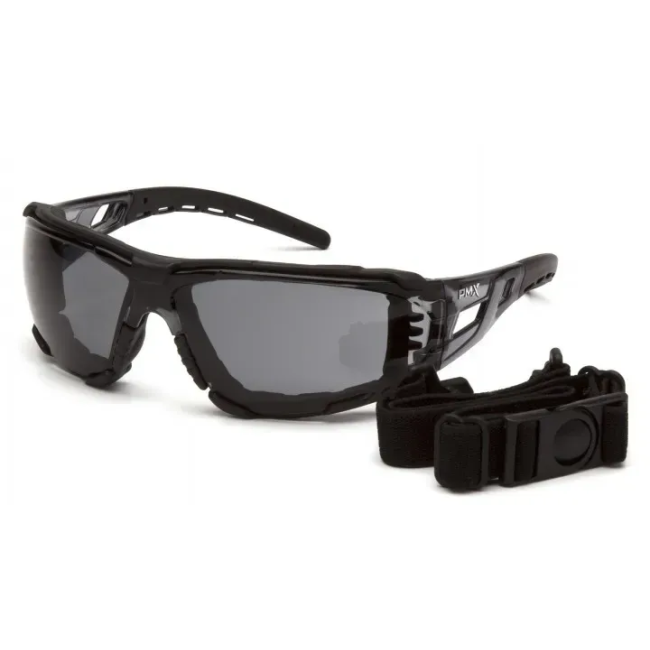 Окуляри захисні з ущільнювачем Pyramex Fyxate Super Anti-Fog H2MAX, сірі