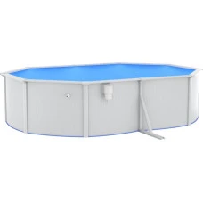Бассейн каркасный овальный vidaXL 490 x 360 x 120 см, белый.