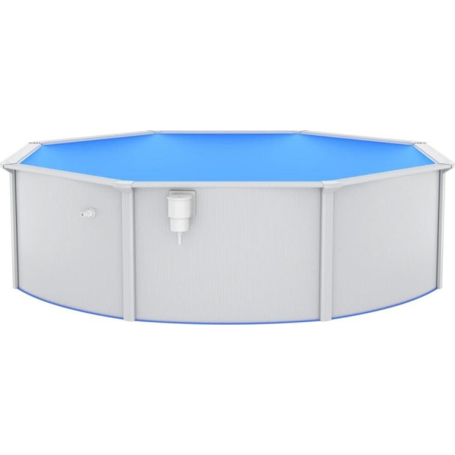 Бассейн каркасный vidaXL 460 x 120 см, белый + насос с песочным фильтром + стремянка.