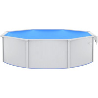 Басейн каркасний vidaXL 460 x 120 см, білий + насос з пісочним фільтром + драбина